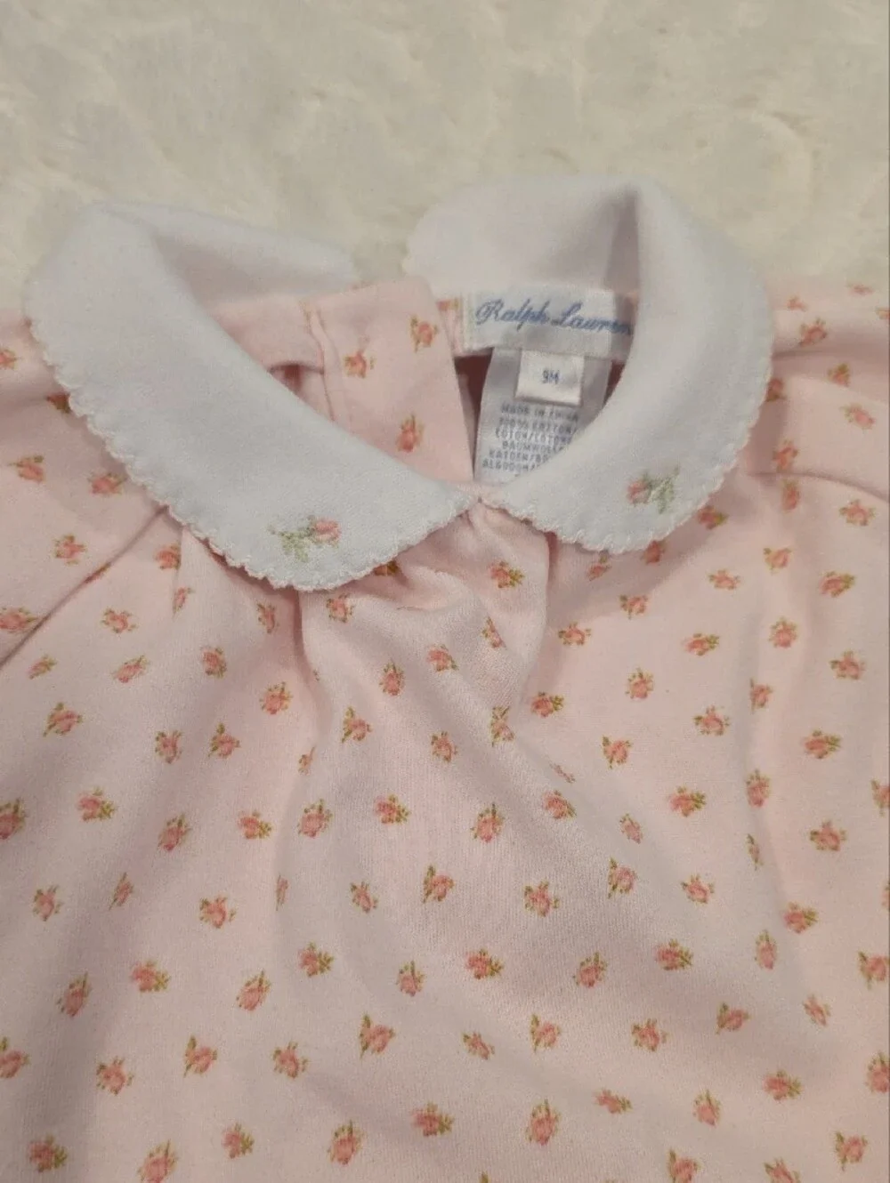 Ralph Lauren Pink Floral Long Sleeve Top & Bloomers Set
